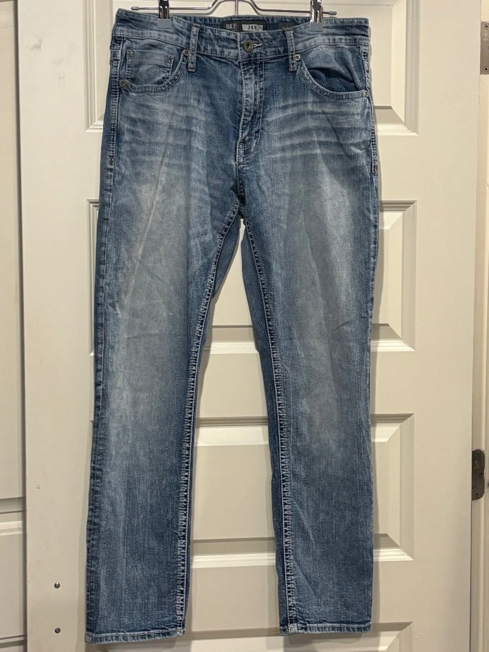BKE Denim Men's Jake Stretch Straight Leg Jeans 34S GREAT Condition - Picture 1 of 6